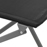 Folding Outdoor Chairs 2 pcs Black Steel and Textilene 318766