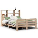 ZNTS Bed Frame without Mattress 160x200 cm Solid Wood Pine 3309929