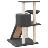 Cat Tree with Sisal Scratching Posts Dark Grey 82 cm 171668