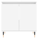 3 Piece Bathroom Cabinet Set White Engineered Wood 3187781