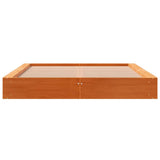 Bed Frame without Mattress Wax Brown 140x200 cm Solid Wood Pine 844428