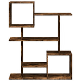 Room Divider Bookcase Smoked Oak 92x29x112 cm Engineered Wood 858124