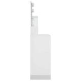 Dressing Table with LED High Gloss White 86.5x35x136 cm 808816
