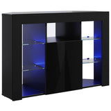 Corner LED TV Cabinet 100x40x68cm Black Engineered Wood 889786