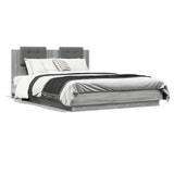 Bed Frame without Mattress Grey Sonoma 140x200 cm 3209924