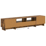 5 Piece LED TV Cabinet Smoked Oak Engineered Wood 3416422
