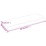 ZNTS Wall Shelf 80x30x cm Untreated Solid Wood Oak 363544