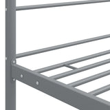 Canopy Bed Frame without Mattress Grey Metal 90x200 cm 325053