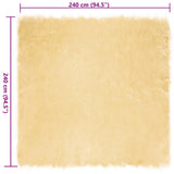 Faux Sheepskin Rug TAFALLA Cream 240 x 240 cm Polyester 42021512