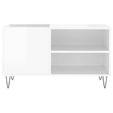ZNTS Record Cabinet High Gloss White 85x38x48 cm Engineered Wood 831702