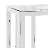 Console Table 70x30x70 cm Stainless Steel and Glass 350033