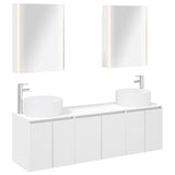 Bathroom Cabinet Set 5 pcs White Engineered Wood 3406567
