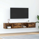 TV Cabinets 2 pcs Smoked Oak 80x31x25.5 cm Engineered Wood 861463