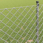 Chain Link Fence Silver 10 x 0.8 m Galvanised Steel 42004838