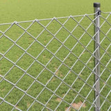 Chain Link Fence Silver 10 x 0.8 m Galvanised Steel 42004838