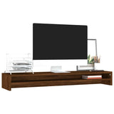 Monitor Stand Brown Oak 100x24x13 cm Engineered Wood 815293