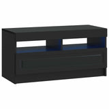 LED TV Cabinet Black Engineered Wood 897876