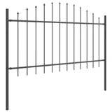 Garden Fence Grey 850 x 100 cm Powder-Coated Steel 3360113