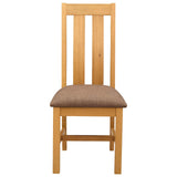 Dining Chair 2 pcs Solid Oak Wood Grey 45 x 54 x 100 cm 42039158