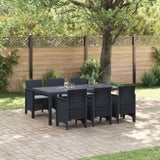 Garden Dining Set 7 pcs Anthracite Polypropylene 3378714