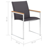 Garden Chair Set of 4 Grey 46516