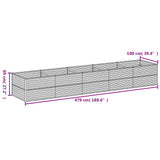 Garden Raised Bed 479x100x69 cm Corten Steel 152006