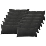 Cushion Cover 12 pcs HEERLEN Black 40 x 80 cm Velvet 909828