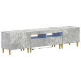 5 Piece LED TV Cabinet Concrete Grey Engineered Wood 3416761
