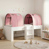Bed with Tunnel 4 pcs White and Pink Engineered Wood 3423560