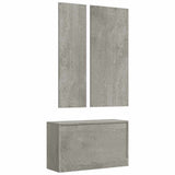 3-in-1 Shoe Cabinet Set Concrete Grey Engineered Wood 342573