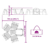 Family Tent 20-Person Green and White 745 x 700 x 217 cm 42004077