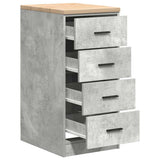 Garage Storage Cabinet Concrete Grey 40x51x85 cm Solid Wood Pine 860592