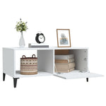 ZNTS Coffee Table White 90x50x40 cm Engineered Wood 812663