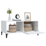 ZNTS Coffee Table White 90x50x40 cm Engineered Wood 812663