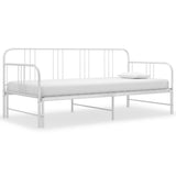 Sofa Bed Frame White Metal 200 x 90 cm mattress needed 324753