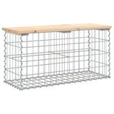 Garden Bench Gabion Design 83x31.5x42 cm Solid Wood Pine 834347