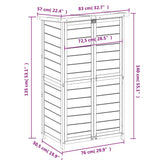 Garden Tool Shed Grey 83x57x140 cm Solid Wood Pine 172241