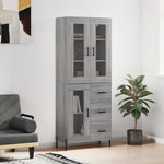 Highboard Grey Sonoma 69.5x34x180 cm Engineered Wood 3198607