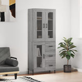 Highboard Grey Sonoma 69.5x34x180 cm Engineered Wood 3198607