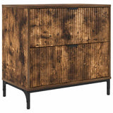 Bedside Table Smoked oak 63.5 x 36 x 61 cm Engineered wood 883469