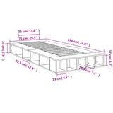Bed Frame without Mattress White 75x190 cm Small Single 3280531
