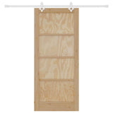Sliding Door Brown 86 x 198.5 cm Solid Pine Wood 3333594