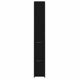 Bathroom Cabinet Black Oak 25 x 25 x 170 cm Engineered Wood 862669