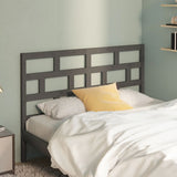 Bed Headboard Grey 156x4x100 cm Solid Wood Pine 814201