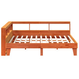 Bookcase Bed without Mattress Wax Brown 180x200cm Solid Wood Pine 3324531