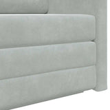 Sofa Bed Light Grey 124 x 204 x 61 cm Velvet 4106702