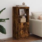 Sideboard with LED Lights Smoked Oak 41x37x100 cm 836690