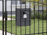 Mailbox with Storage with Door Anthracite 30 x 20 x 55 cm Steel 874949
