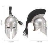 286229 Greek Warrior Helmet Antique Replica LARP Silver Steel