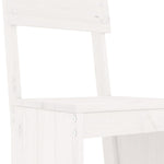 7 Piece Garden Bar Set White Solid Wood Pine 3157812